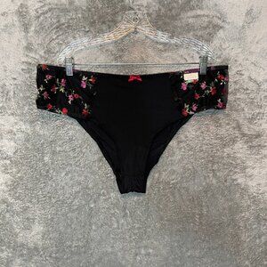 Cacique Women Sexy Floral Cheeky Lace Stretch Floral Embroidered Underwear 26/28